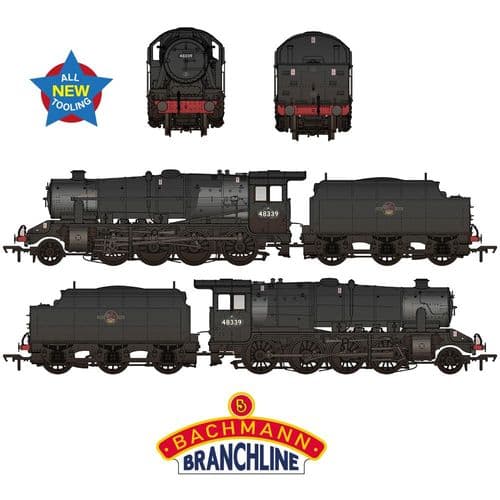 Bachmann 35-235 LMS 8F Riveted Tender 48339 BR Black (L/Crest), Wthrd OO Gauge *PRE ORDER £220.96*