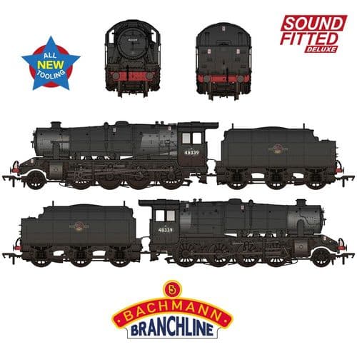 Bachmann 35-235SFX LMS 8F Riveted Tender 48339 BR Black (L/Crest), Wthrd, (DCC SOUND) DELUXE OO Gauge *PRE ORDER £331.46*
