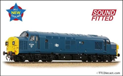 Bachmann 35-301SF Class 37/0 Split Headcode 37034 BR Blue OO Gauge