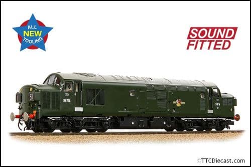 Bachmann 35-302SF Class 37/0 Split Headcode D6710 BR Green (Late Crest) OO Gauge