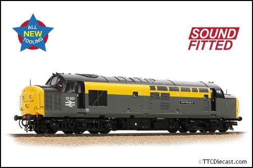 Bachmann 35-308SF Class 37/0 37201 'St. Margaret' BR Eng. Grey & Yellow - OO Gauge