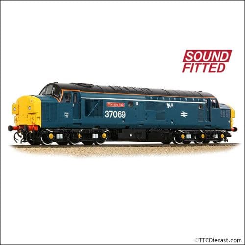 Bachmann 35-312SF Class 37/0 Split H/Code 37069 'Thornaby TMD Blue (White Stripe) - OO Gauge