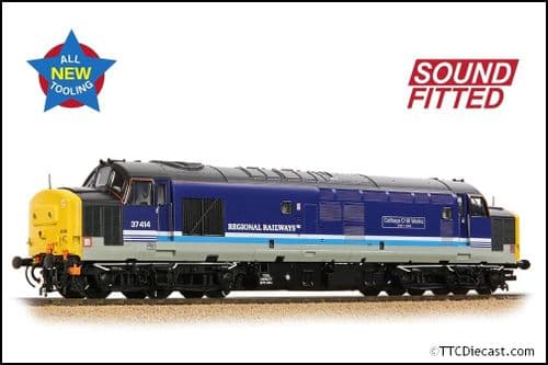 Bachmann 35-338SF Cl 37/4 37414 'Cathays C&W Works 1846-1993' Regional Railways - OO Gauge