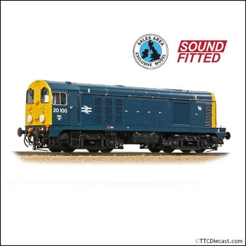 Bachmann 35-356RJSF Class 20/0 Disc Headcode 20100 BR Blue (ED) SOUND FITTED - OO Gauge