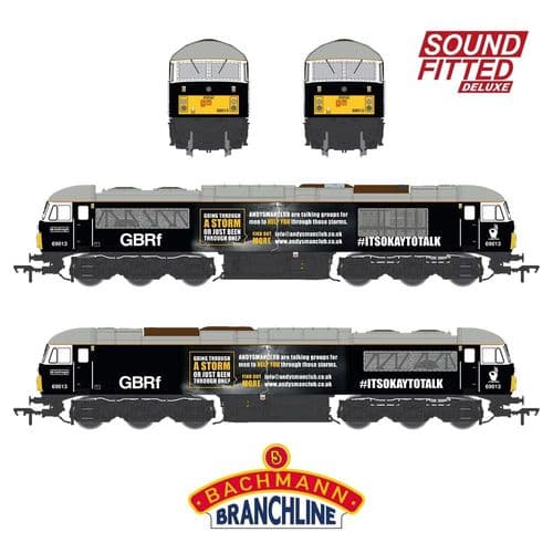 Bachmann 35-782SFX Class 69 69013 Andy's Man Club GBRf Black (DCC SOUND) DELUXE OO Gauge *PRE ORDER £339.96*