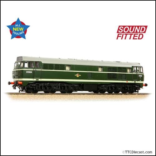 Bachmann 35-801SF Class 30 D5564 BR Green (Late Crest) - OO Gauge