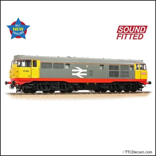 Bachmann 35-821SF Class 31/1 Refurb'31180 BR Railfreight (Red Stripe) - OO Gauge