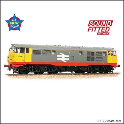 Bachmann 35-821SFX Class 31/1 Refurb'31180 BR Railfreight (Red Stripe) - OO Gauge