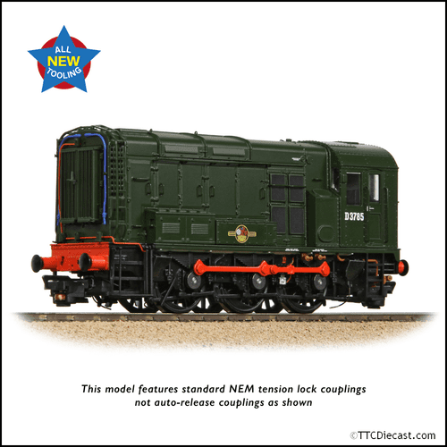 Bachmann 35-901 Class 08 D3785 BR Green (Late Crest) OO Gauge
