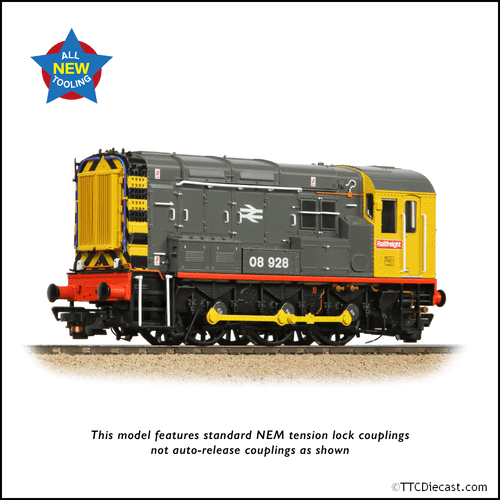 Bachmann 35-906 Class 08 08928 BR Railfreight (Red Stripe) OO Gauge