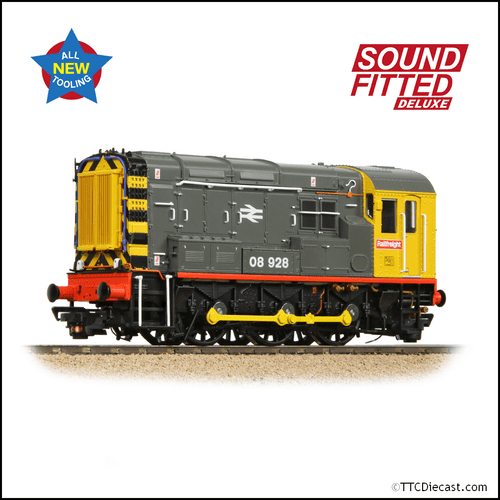 Bachmann 35-906SFX Class 08 08928 BR Railfreight (Red Stripe) OO Gauge
