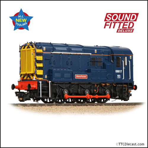 Bachmann 35-915SFX Class 08 08617 'Steve Purser' BR Blue OO Gauge