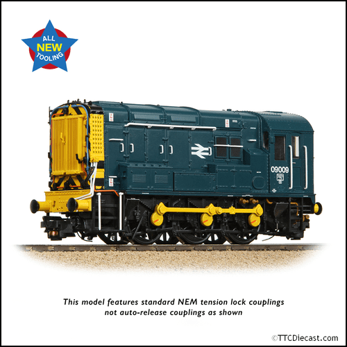 Bachmann 35-921 Class 09 09009 BR Blue (Wasp Stripes), OO Gauge