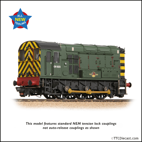 Bachmann 35-926 Class 08 08923 BR Green (Wasp Stripes) [W] OO Gauge - PRE ORDER £191.21