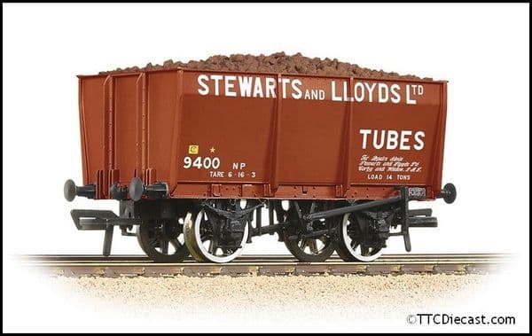 Bachmann 37-402 16T Steel Slope-Sided Mineral Wgn Stewart & Lloyds Red Incl Load *LAST FEW*
