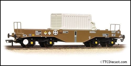 Bachmann 38-345B BR FNA Nuclear Flask Wagon Flat Floor With Flask, OO Gauge *LAST FEW*