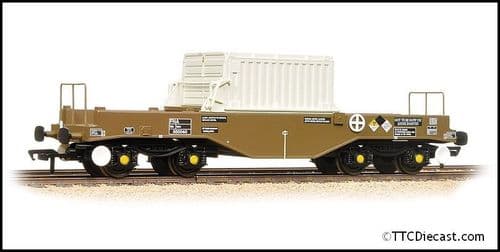 Bachmann 38-347B BR FNA Nuclear Flask Wagon Sloping Floor With Flask,  OO Gauge *LAST FEW*