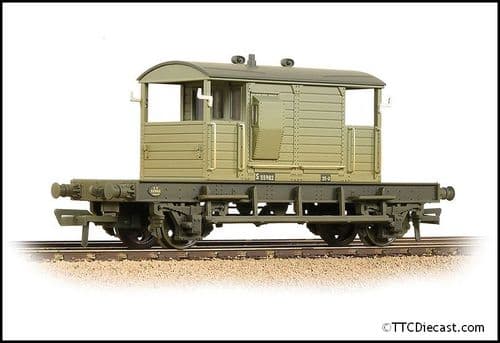 Bachmann 38-401B SR 25T 'Pill Box' Brake Van BR Grey (Early) - Weathered, OO Gauge *LAST FEW*