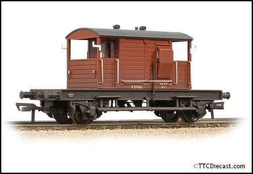 Bachmann 38-402B SR 25T 'Pill Box' Brake Van BR Bauxite (Early) Weathered. OO Gauge *LAST FEW*