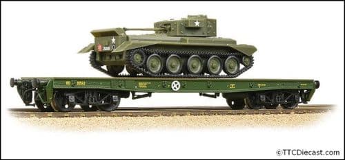 Bachmann 38-726 Warflat Bogie Flat Wagon WD Bronze Green with Tank *LAST FEW*