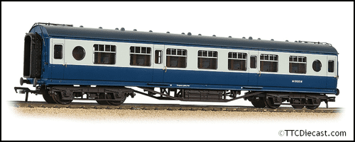 Bachmann 39-452A  LMS 57ft 'Porthole' Second Corridor BR Blue & Grey, OO Gauge *LAST FEW*