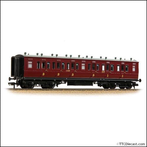 Bachmann 39-863 LNWR 50ft Arc Roof Composite Corridor LMS Crimson Lake - OO - PRE ORDER £89.96