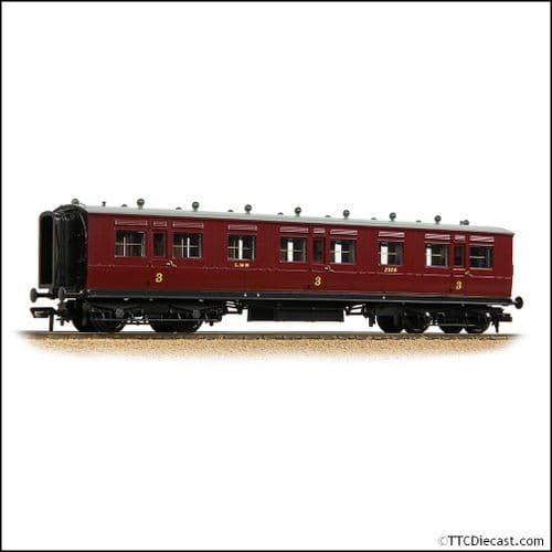 Bachmann 39-873 LNWR 50ft Arc Roof Third Corridor LMS Crimson Lake - OO Gauge - PRE ORDER £89.96