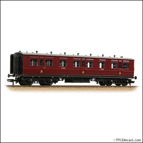 Bachmann 39-873A LNWR 50ft Arc Roof Third Corridor LMS Crimson Lake - OO Gauge - PRE ORDER £89.96