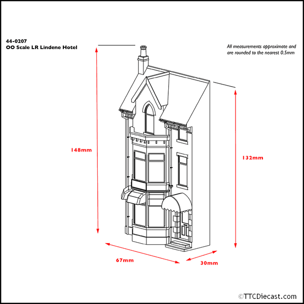 Bachmann 44-0207 Low Relief Lindene Hotel, OO Gauge