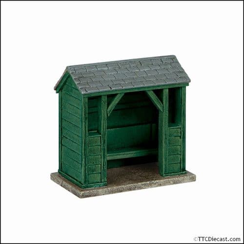 Bachmann 44-0539G Wooden Bus Stop Green, OO Gauge