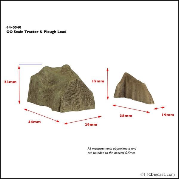 Bachmann 44-0540 Tarpaulin Tractor and Plough Load - OO Gauge