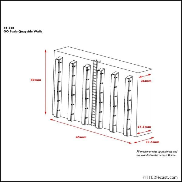 Bachmann 44-568 Quayside walls - OO Gauge
