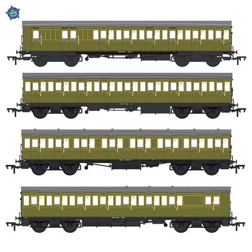 Bachmann E86021 LBSCR 54ft 'Isle of Wight' 4-Coach Pack SR Maunsell Green OO Gauge *PRE ORDER £229.46*