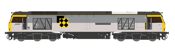 Cavalex Class 60 60061 Alexander Graham Bell Triple Grey Coal, OO Gauge, DCC SOUND