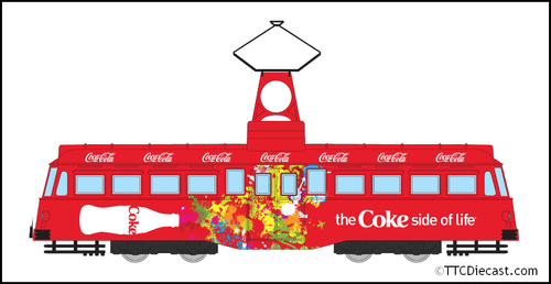 Corgi CC44013 Coca Cola Single Decker Tram- Coke Side of Life, 1/76 Scale *LAST FEW*