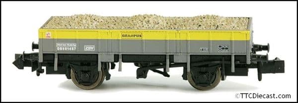 Dapol 2F-060-019 Grampus Wagon BR Dutch Yellow/Grey DB991673, - N Gauge