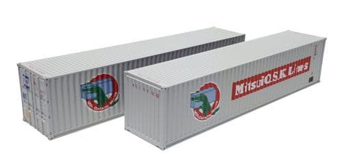 Dapol 4F-028-103 40ft Container Pack (2) Mitsui Lines Weathered, OO Gauge