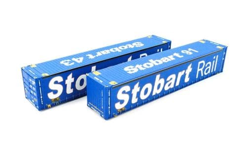 Dapol 4F-028-154 45ft Curtain Container Set (2) Stobart Rail OO Gauge