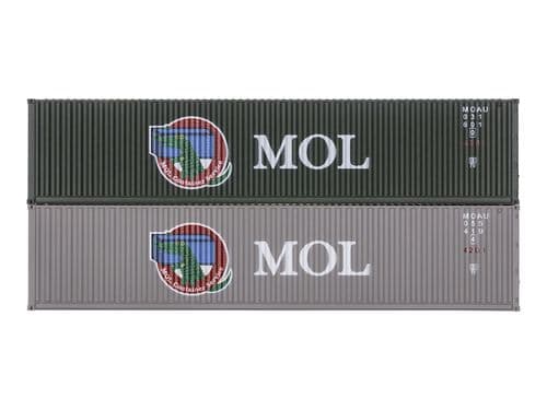 Dapol 4F-028-161 40ft Container Set (2) MOL Weathered OO Gauge