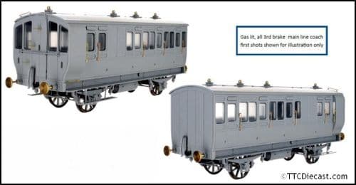 Dapol 7P-020-500L Stroudley 4 Wheel Main Line Coach Brake 3rd 1031 Mahogany LIGHT