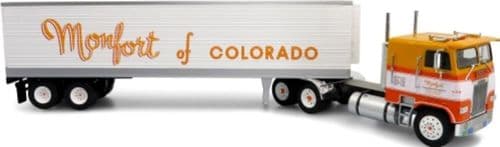Iconic Replicas 430366 Freightliner FLA COE Tractor w/Reefer Trailer Monfort of Colorado, 1:43 Scale