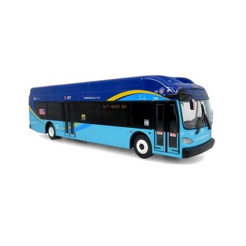 Iconic Replicas 640425 NFI Xcelsior XN40 Transit Bus MTA New York Select Bx6 + Select Bus, 1:64 Scale