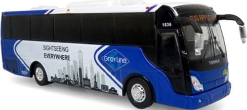 Iconic Replicas 870361 TEMSA TS35E Coach New York Gray Line Sightseeing Big Apple Tours, 1:87 Scale