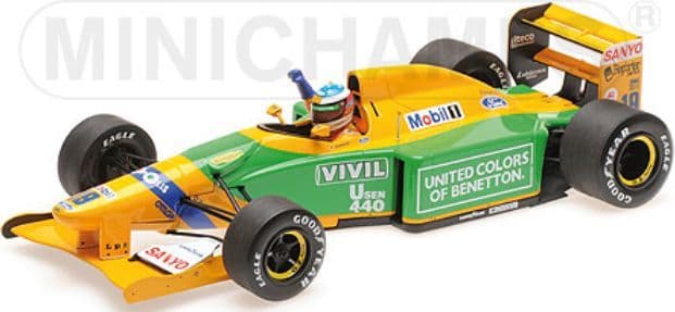 Miniature 1:43 Michael Schumacher Benetton B192 1992 - Marque Cartrix - Diecast Neuve En Boîte