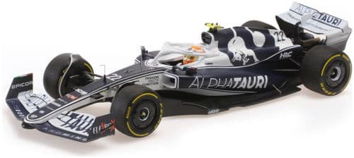Minichamps MIN 117 220122 Scuderia Alphatauri AT03 Yuki Tsunoda Bahrain GP 2022 1/18 Scale PRE ORDER
