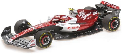 Minichamps MIN 117 220124 Alfa Romeo F1 Team Orlen C42 Guanyu Zhou Bahrain GP 2022 1/18 Scale