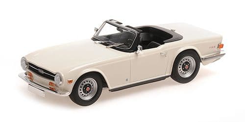Minichamps MIN 155 132035 Triumph TR6 1969 White (LHD) 1/18 Scale