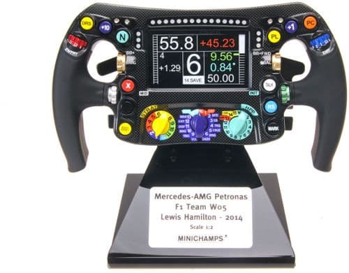 Minichamps MIN 247 140044 Mercedes AMG Petronas Steering Wheel F1 Team W05 Lewis Hamilton 2014 1/2