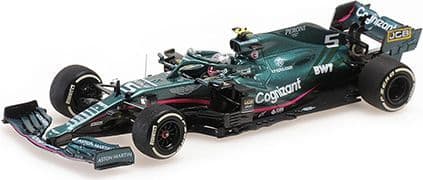 Minichamps MIN 417 210605 Aston Martin Cognizant F1 Team AMR21 Sebastian Vettel Monaco GP 2021