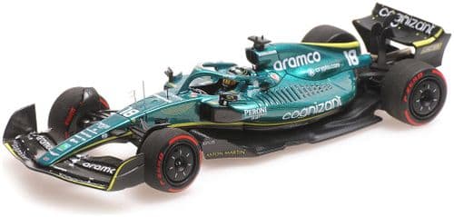 Minichamps MIN 417 220118 Aston Martin Aramco Cognizant AMR22 Lance Stroll Bahrain GP 22 1/43 Scale